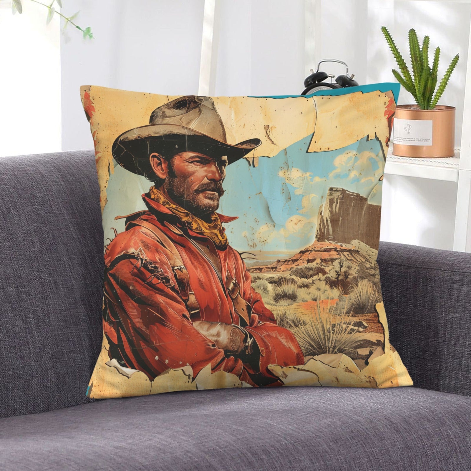 Baha Ranch Rugged Cowboy Velvety Soft Pillow Case Made in America