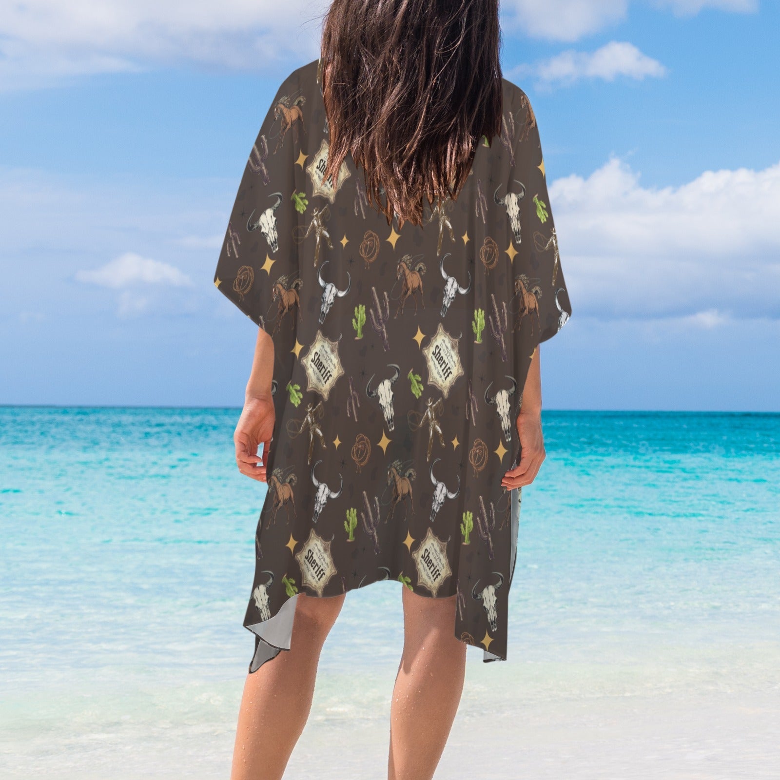 Baha Ranch Western Kimono Duster Coverup
