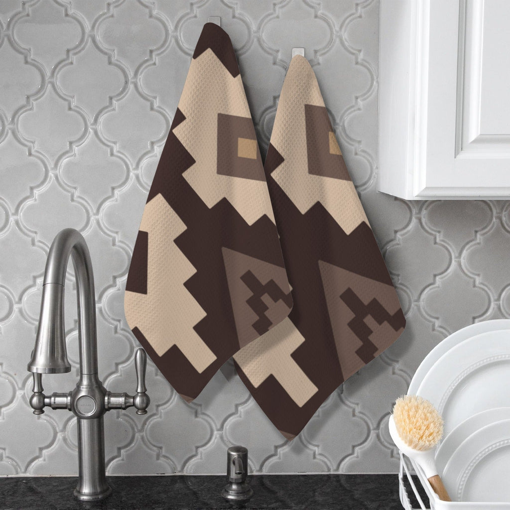 Baha Ranch Earth Aztec Set of 2 Dish Towels Kitchen Towel Made in America