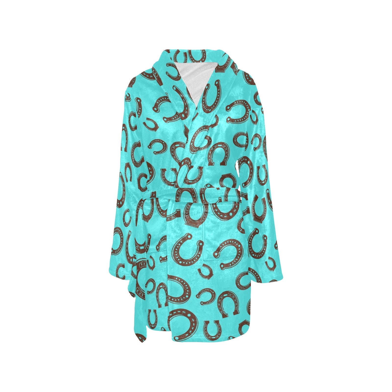 Baha Ranch Turquoise Horseshoe Women's Western Bath Robe