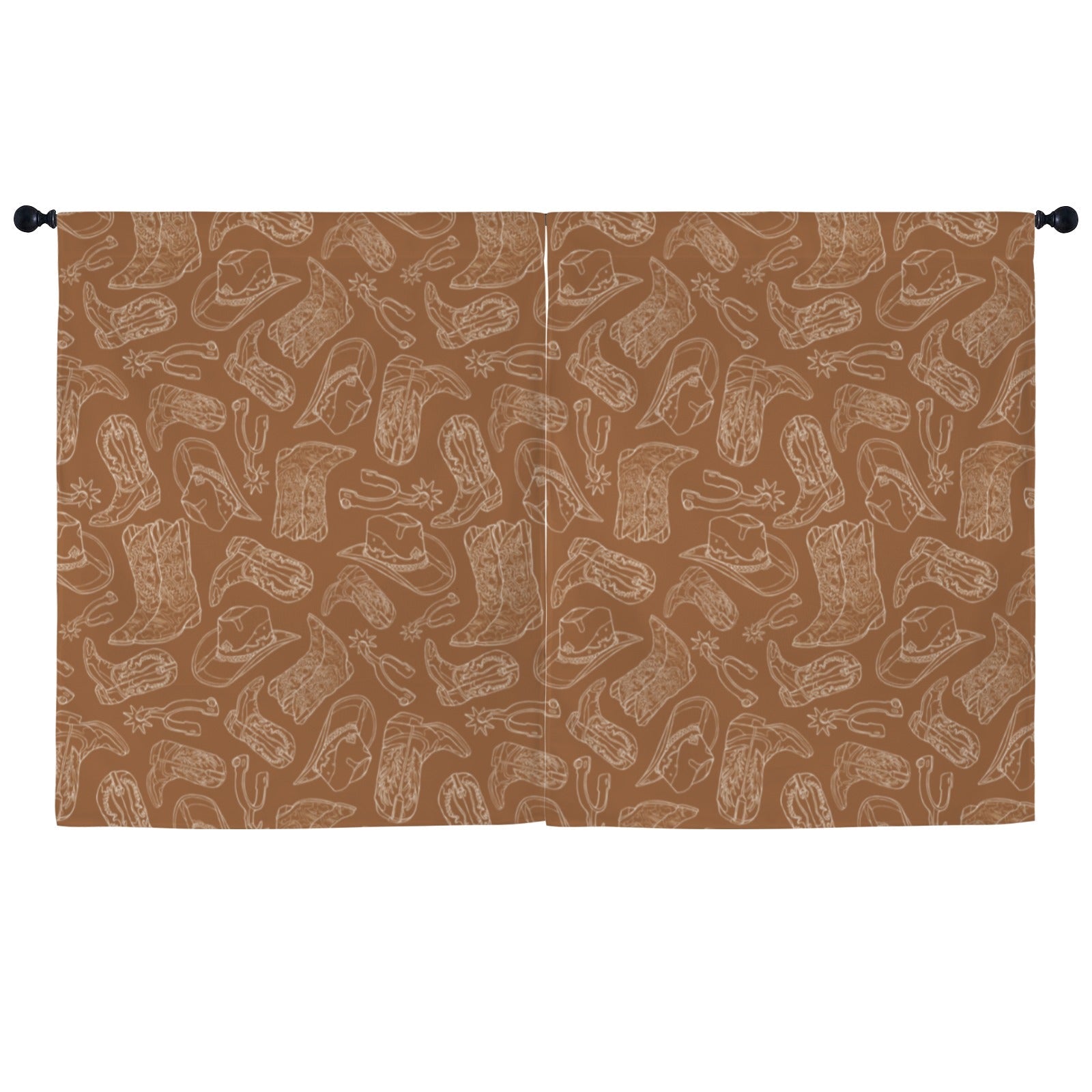 Baha Ranch Western Print Curtains (52" x 63" ) Made in America