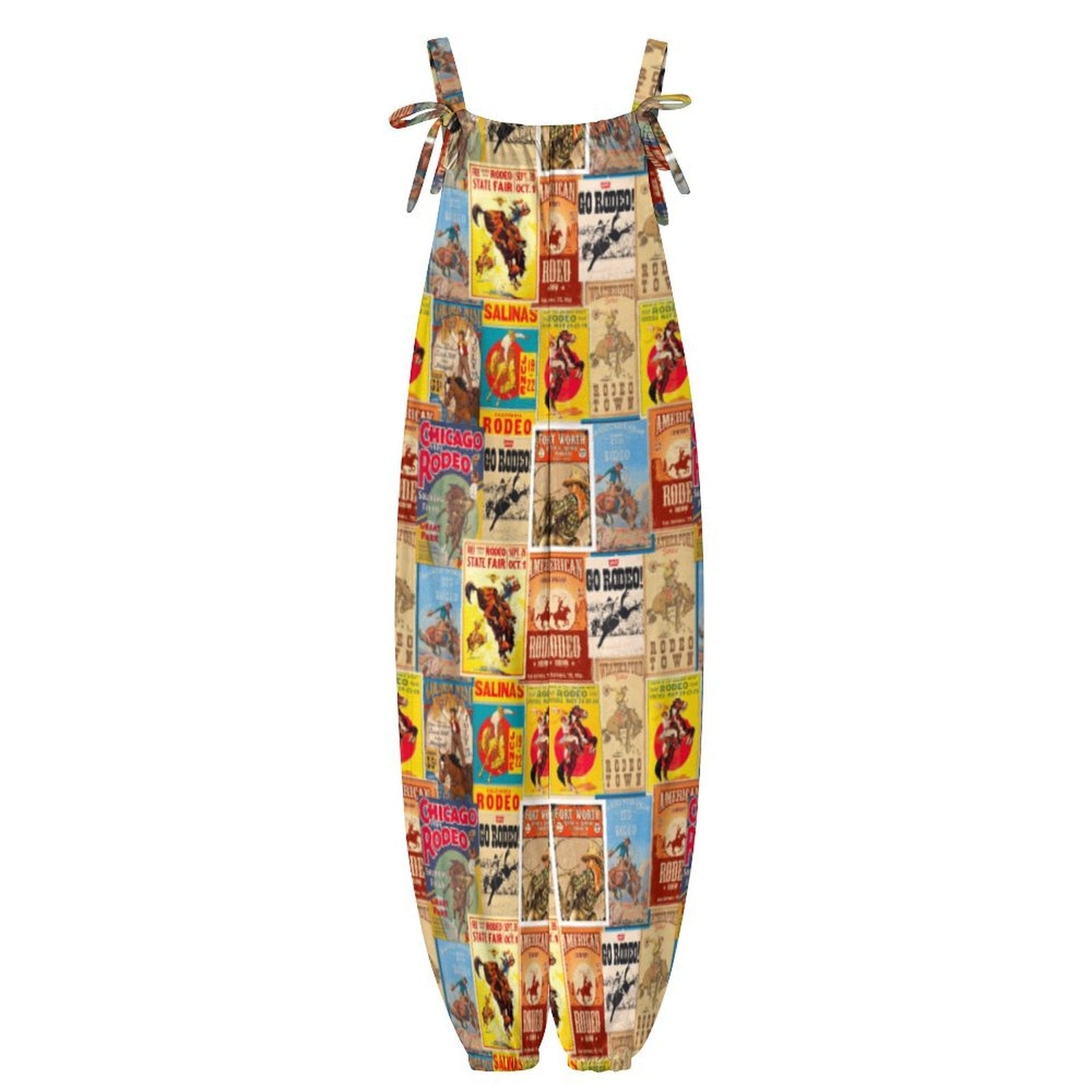 Baha Ranch Vintage Rodeo Poster Overalls Jumpsuit