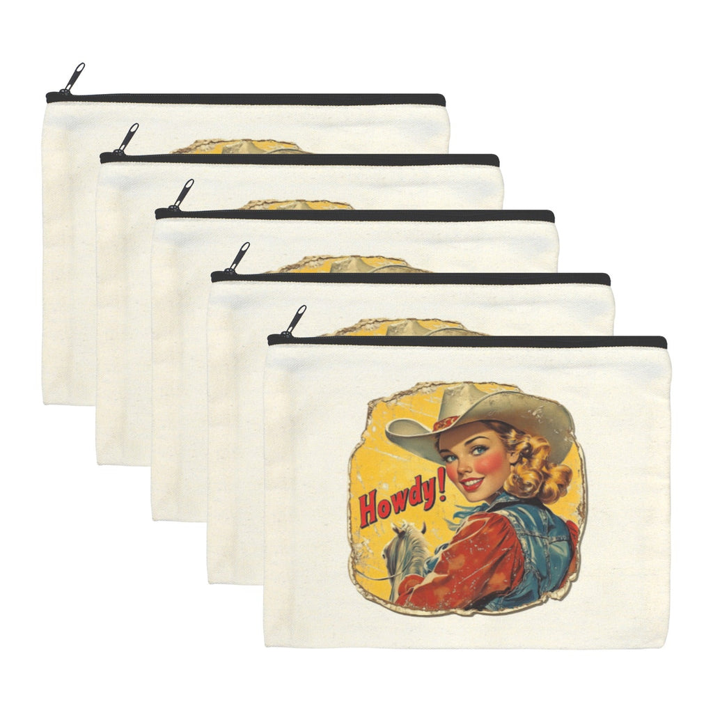 Baha Ranch Howdy Cosmetic Bag Pack of 5 Made in America