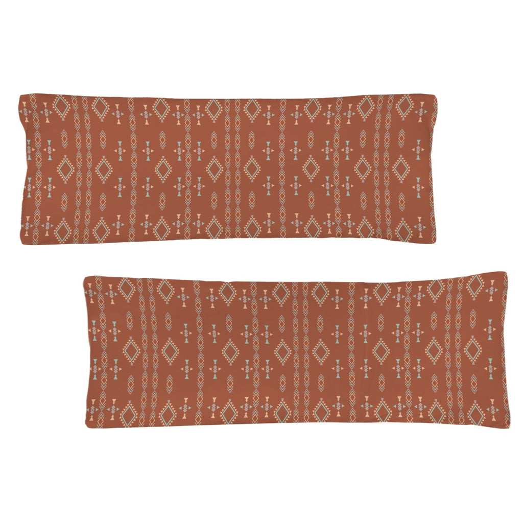 Baha Ranch Brown Aztec Body Pillow Cover Made in America