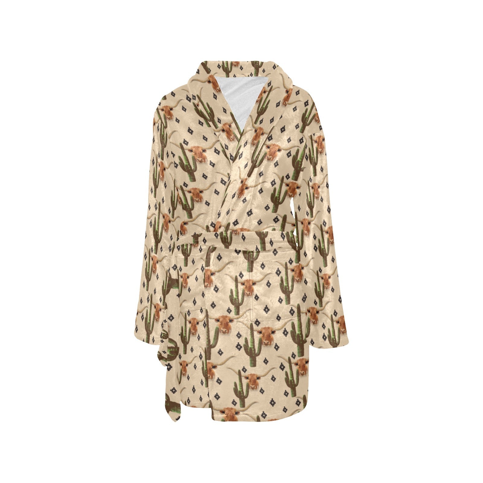 Baha Ranch Longhorn Cactus Women's Western Bath Robe