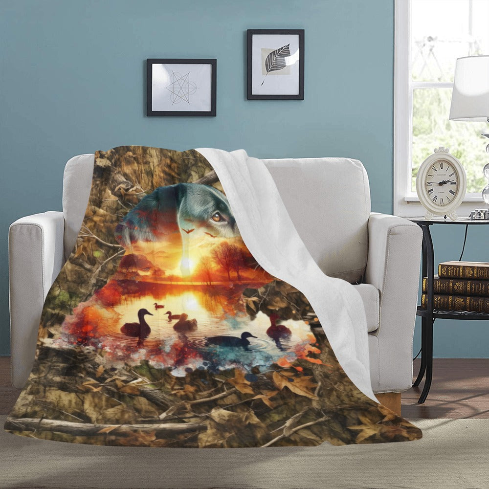 Baha Ranch Camo Lab Ultra-Soft Micro Fleece Blanket 60" x 80" Made in America