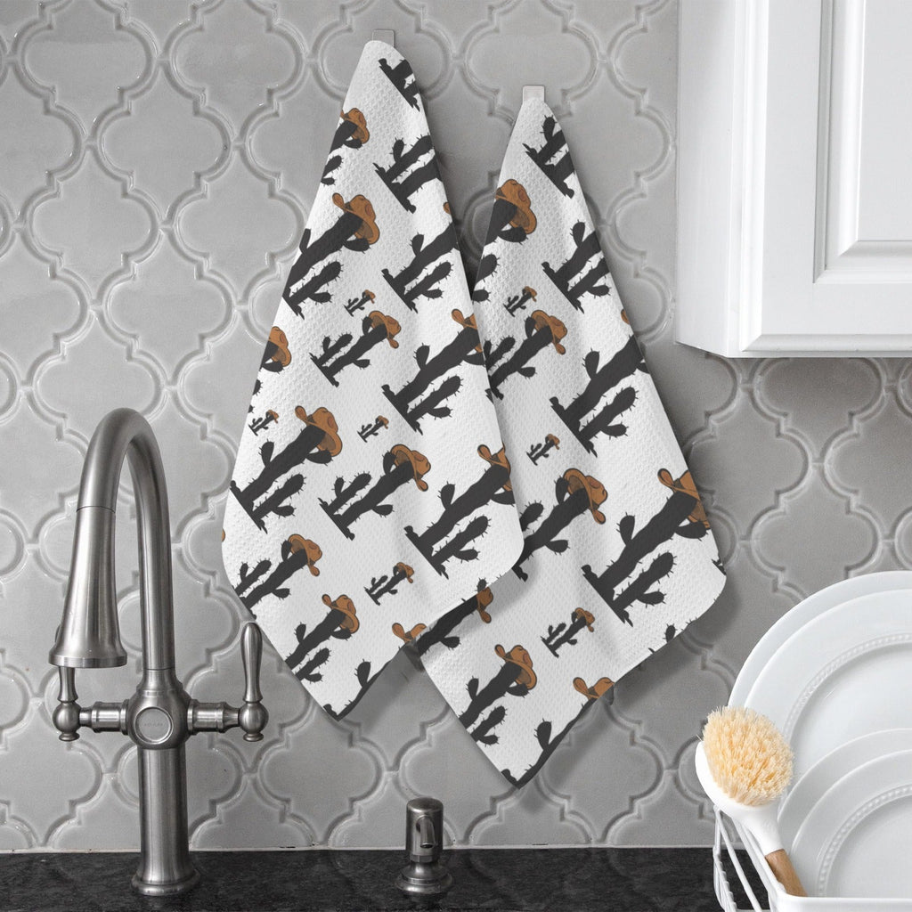 Baha Ranch Cowboy Cactus Set of 2 Kitchen Dish Towels Made in America