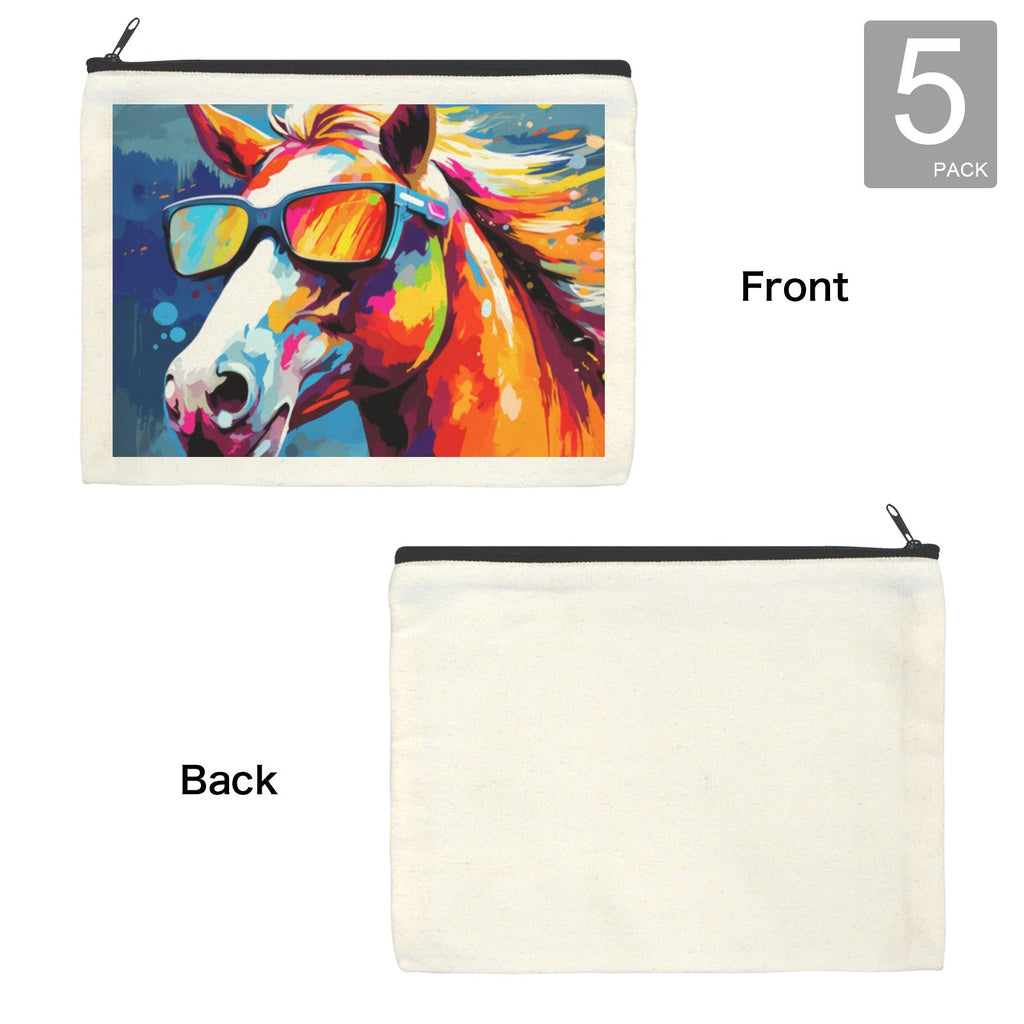Baha Ranch Cool Horse Cosmetic Bag Pack of 5 Made in America