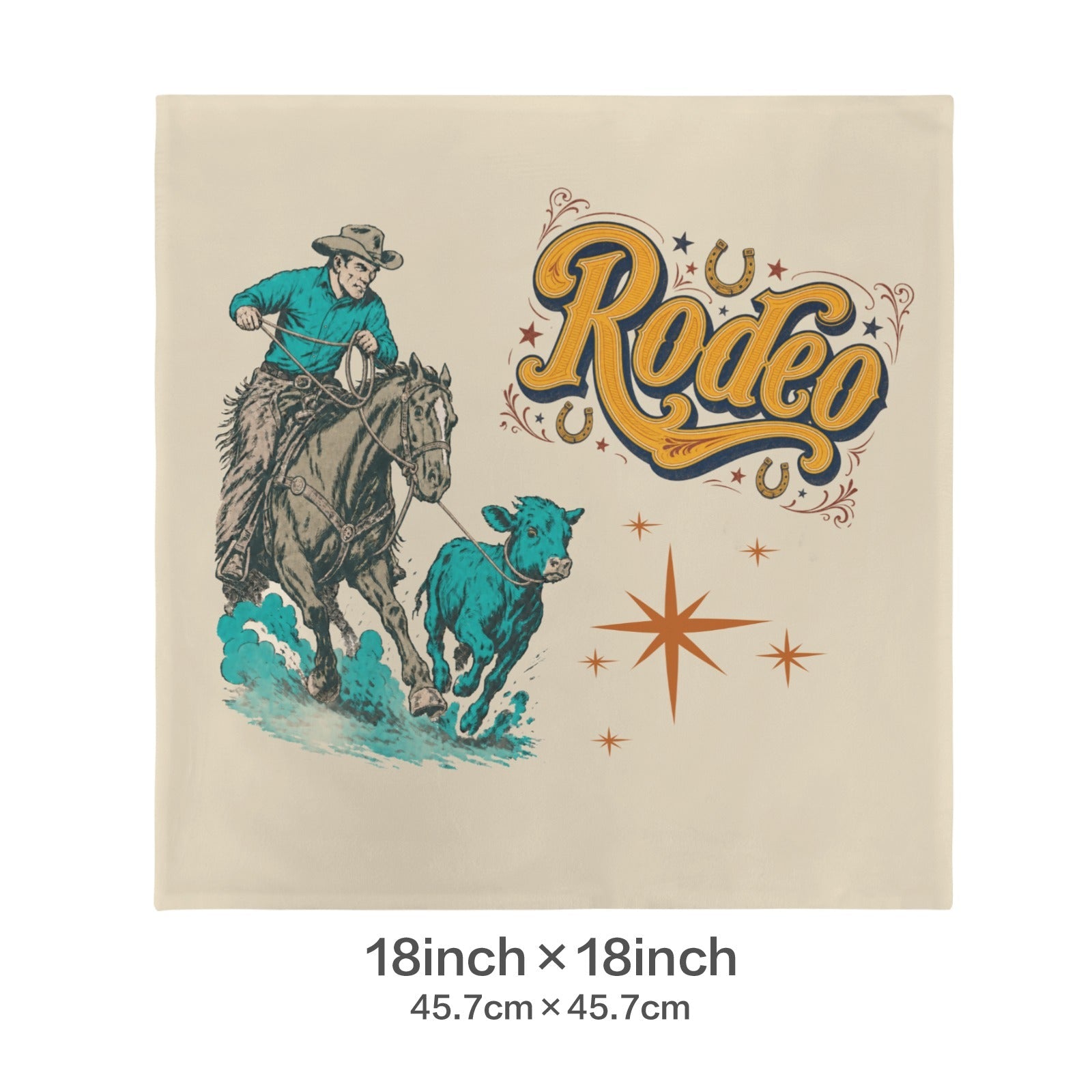 Baha Ranch The Last Roundup Throw Pillow Cover Made in America