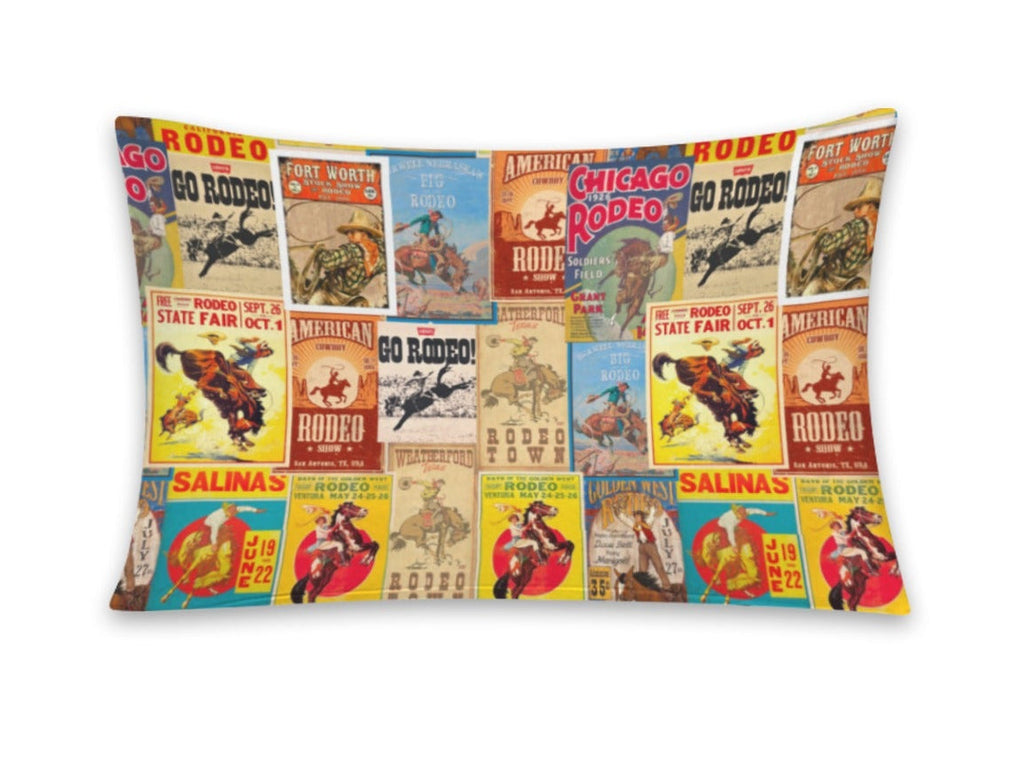 Baha Ranch Vintage Rodeo Poster Pillow Case Made in America