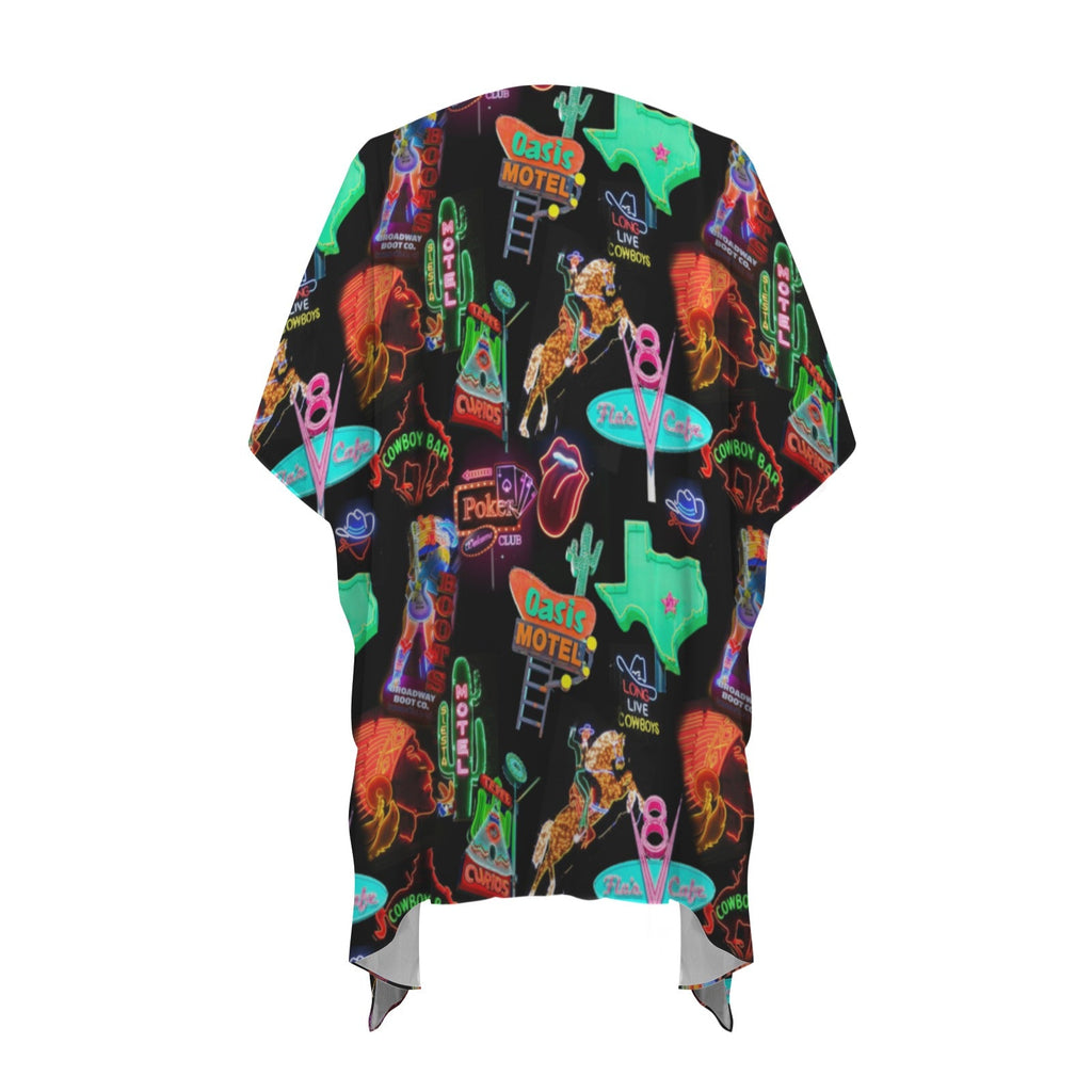 Baha Ranch Neon Vegas Duster Kimono Coverup