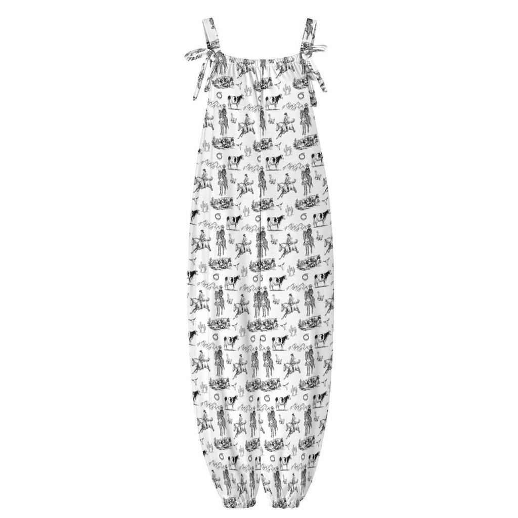Baha Ranch Ranch Life Overalls Jumpsuit White