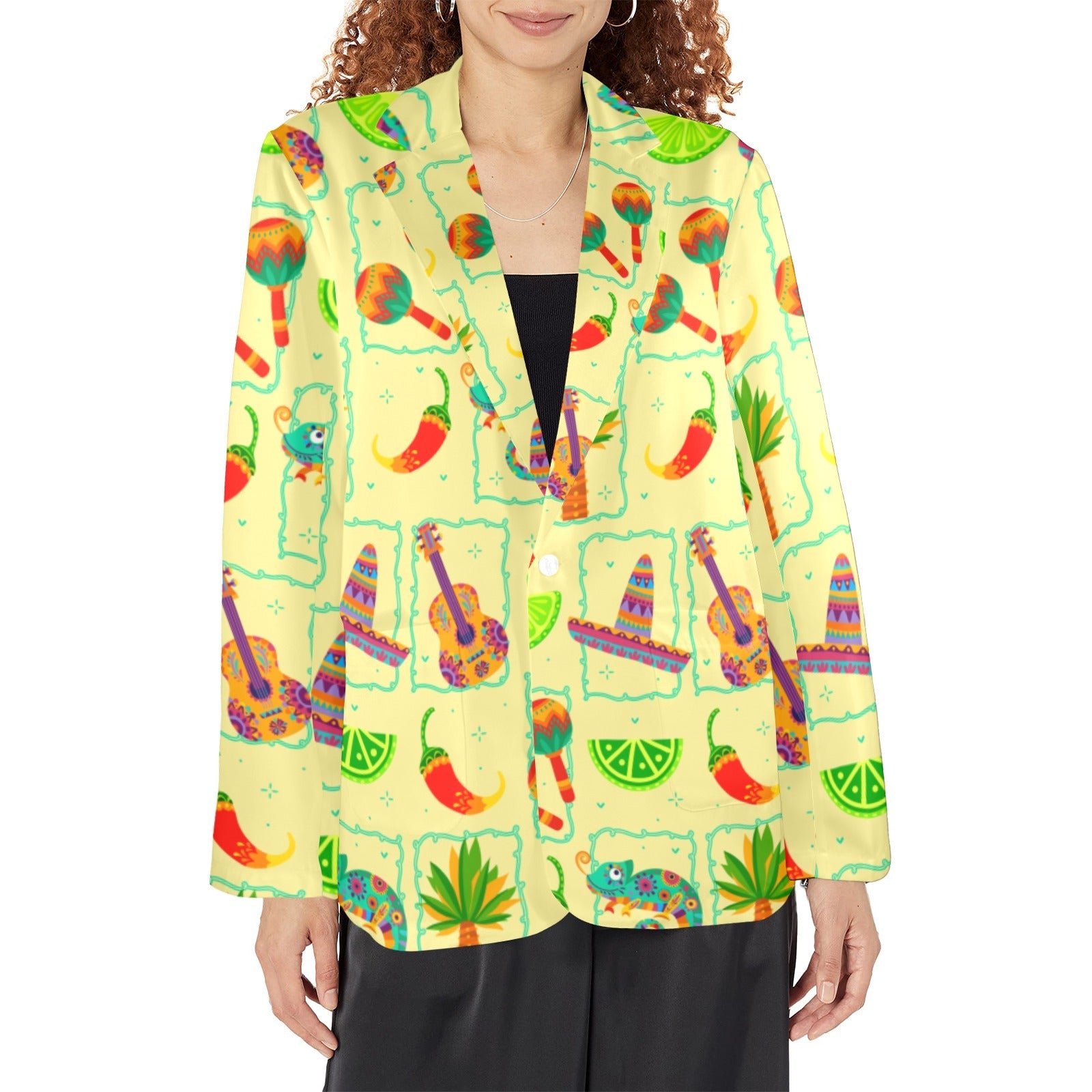 Baha Ranch Colores De Mexico Festival Blazer Women's Blazer