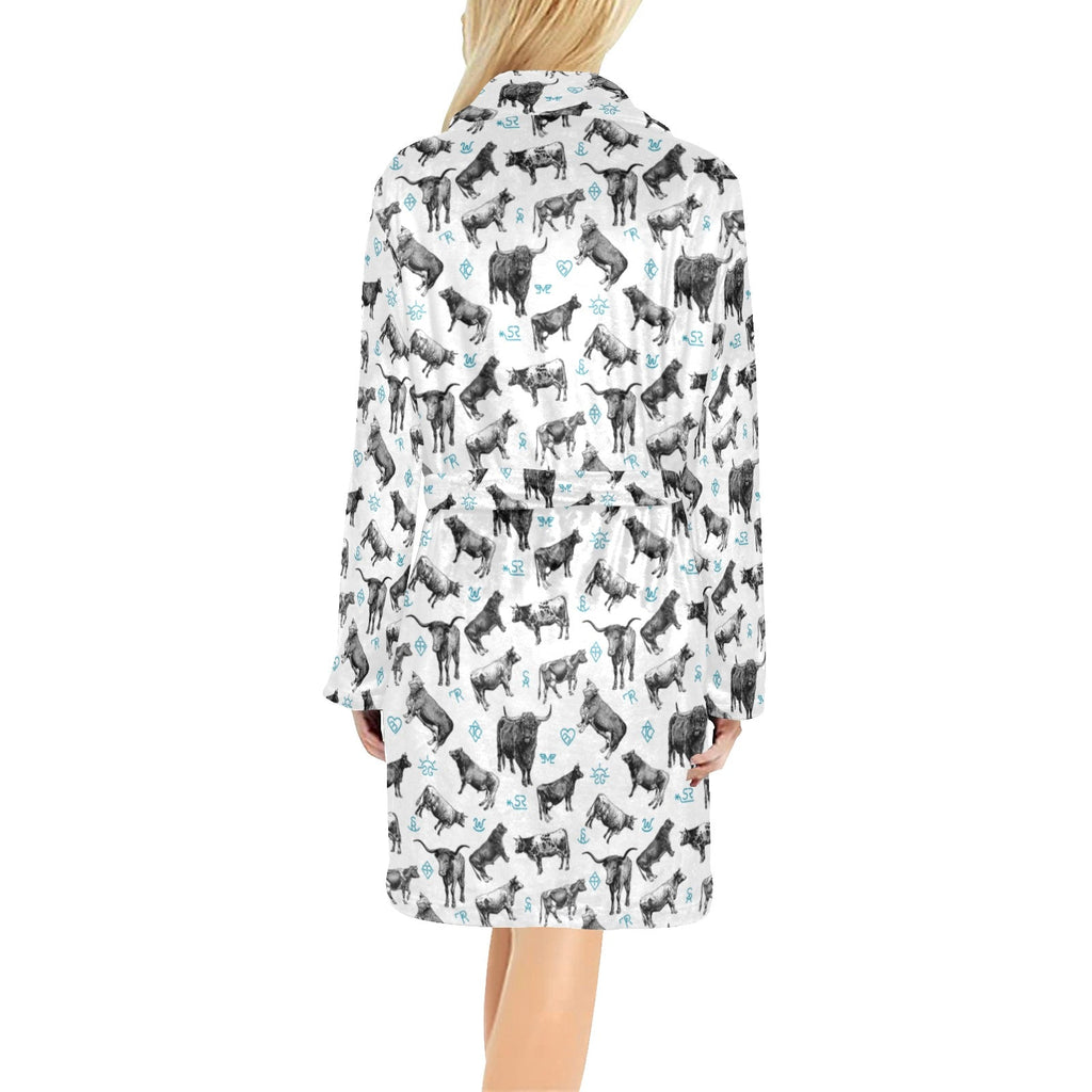 Baha Ranch Cattle and Brands Women's Western Bath Robe