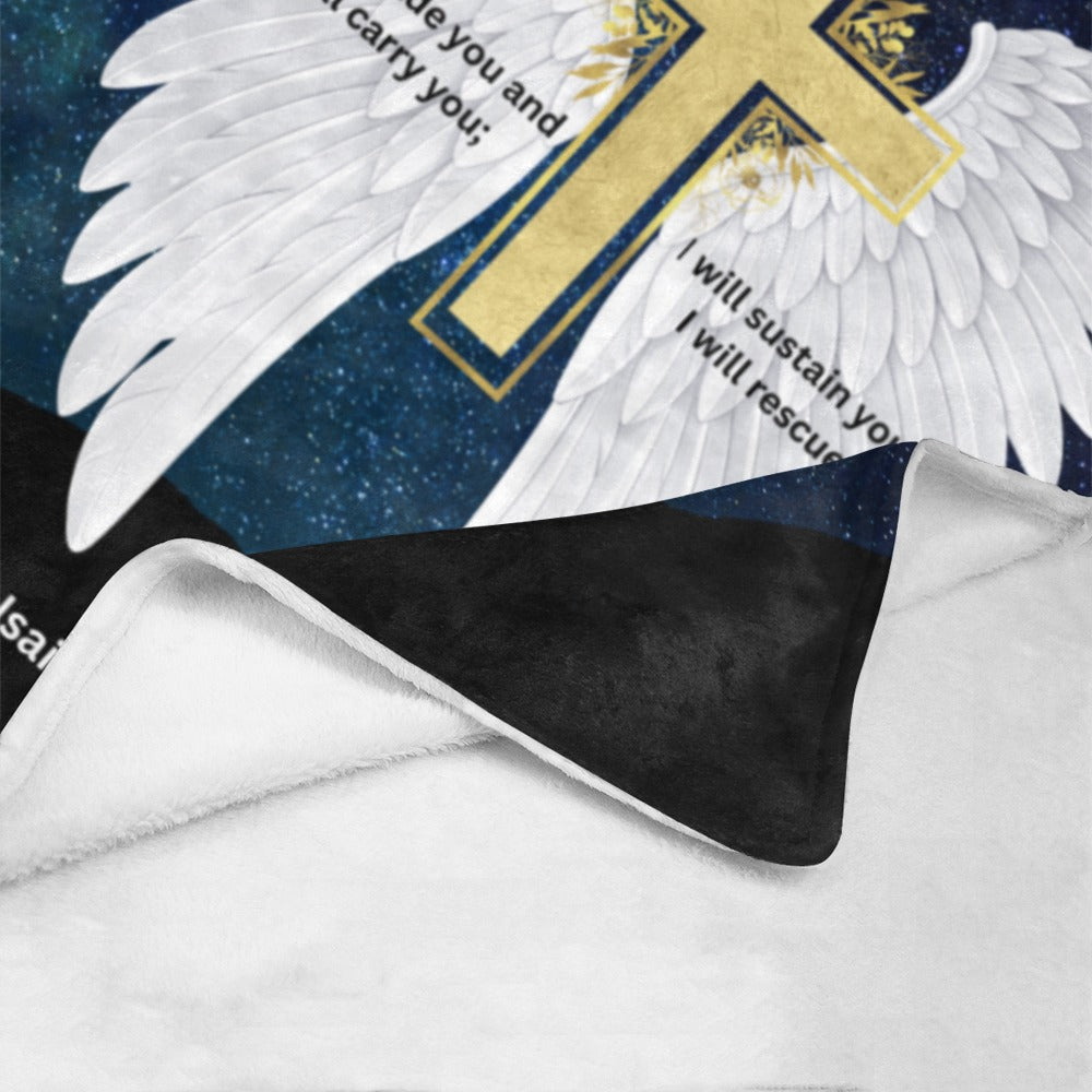 Baha Ranch I Will Rescue You Angel Wings Throw Blanket 60" x 80" Made in America