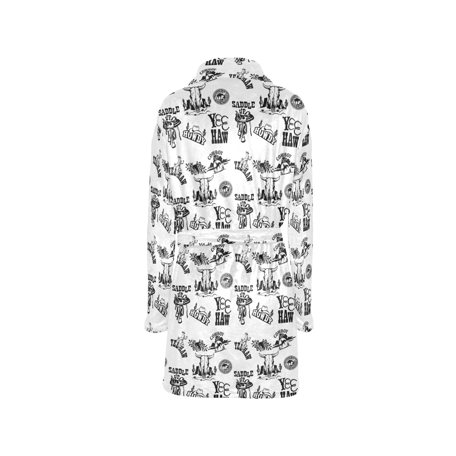 Baha Ranch Cowboy Print Women's Western Bath Robe