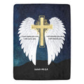 Baha Ranch I Will Rescue You Angel Wings Throw Blanket 60" x 80" Made in America