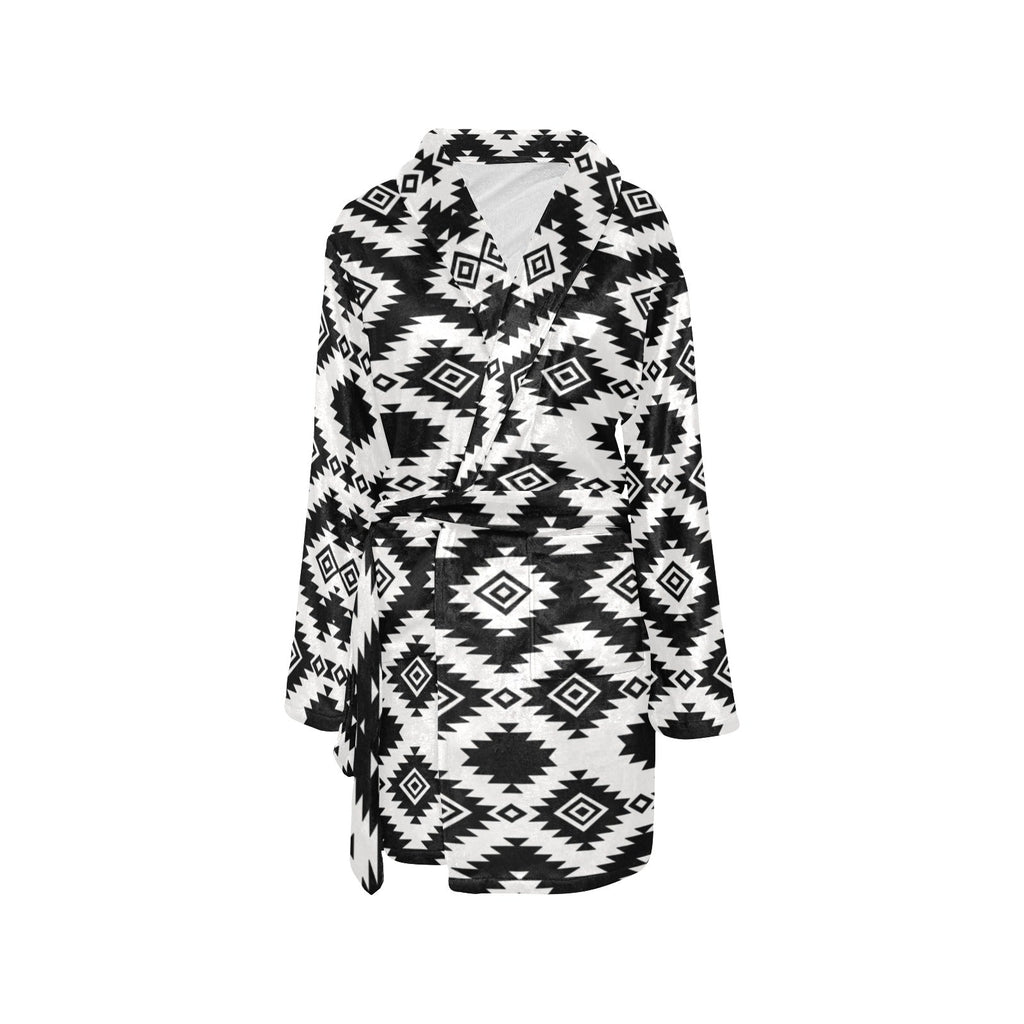 Baha Ranch Black Aztec Women's Western Bath Robe