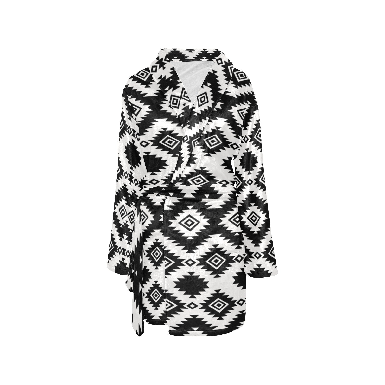 Baha Ranch Black Aztec Women's Western Bath Robe