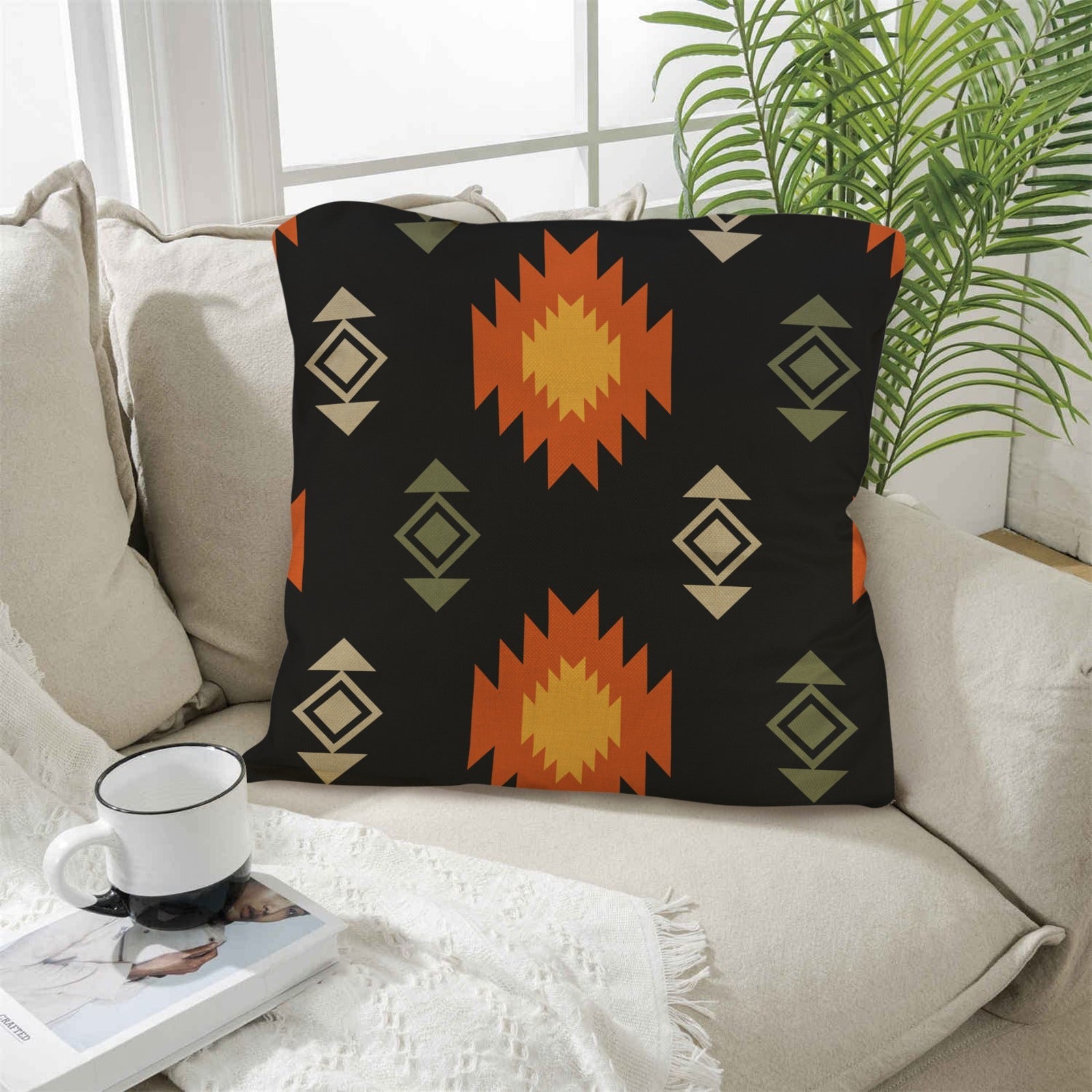 Baha Ranch Black Aztec Pillow Case Made in America