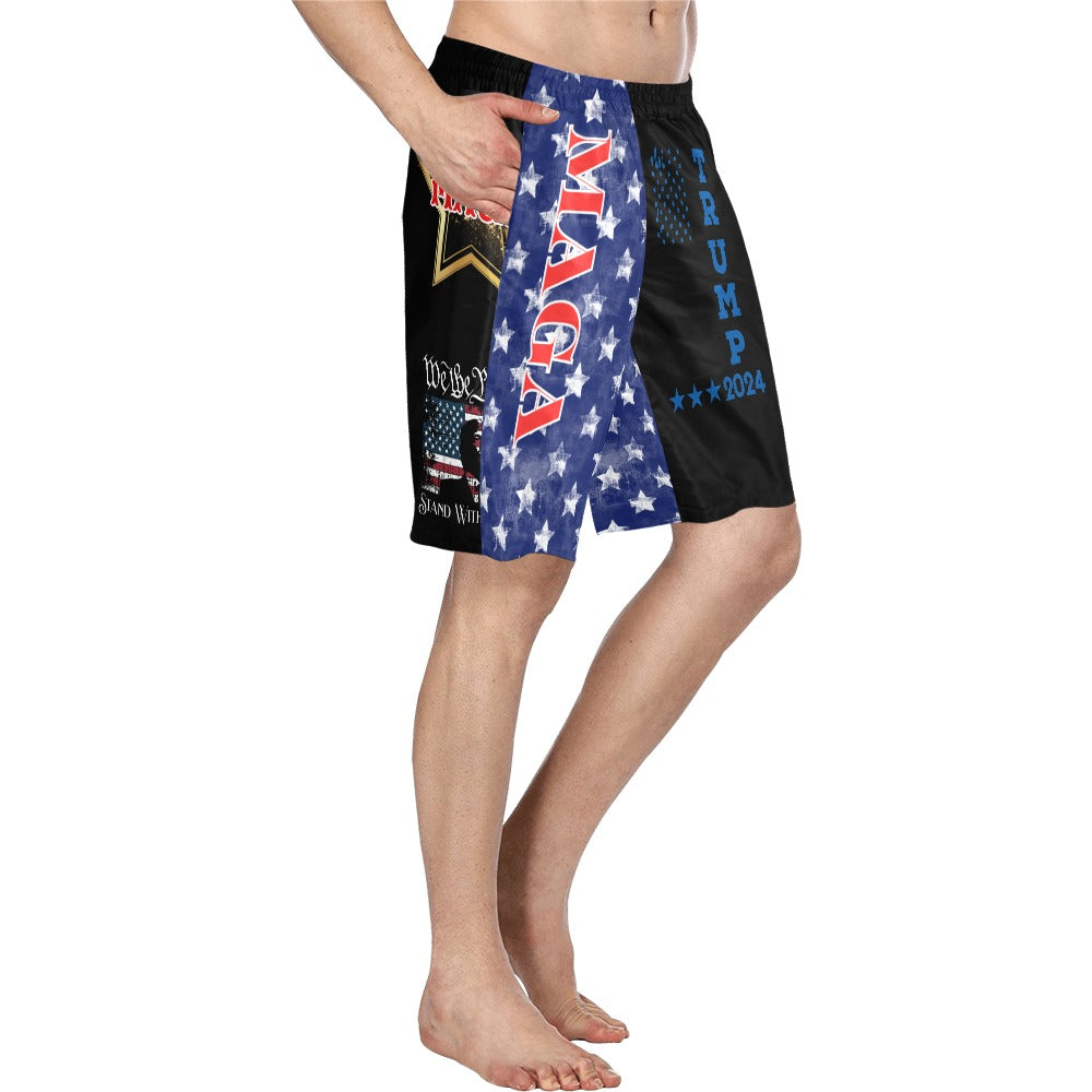 Baha Ranch We the People Trump Maga Swim Trunks Shorts