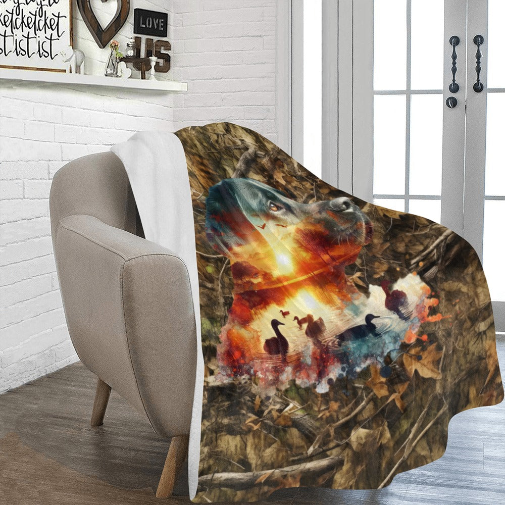 Baha Ranch Camo Lab Ultra-Soft Micro Fleece Blanket 60" x 80" Made in America