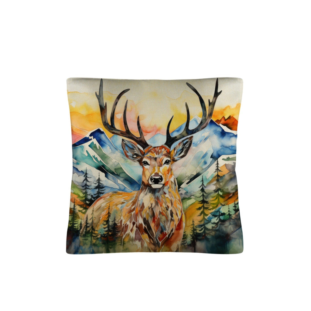 Baha Ranch Watercolor Buck Hunting Pillow Case Made In America