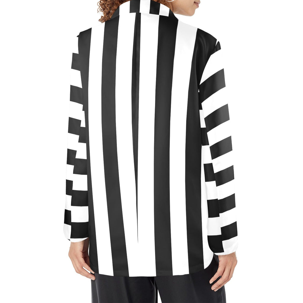 Baha Ranch BeetleJuice Prison Stripe Blazer Women's