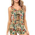 Baha Ranch Cactus and Boots Tankini Boy Shorts Swim Set