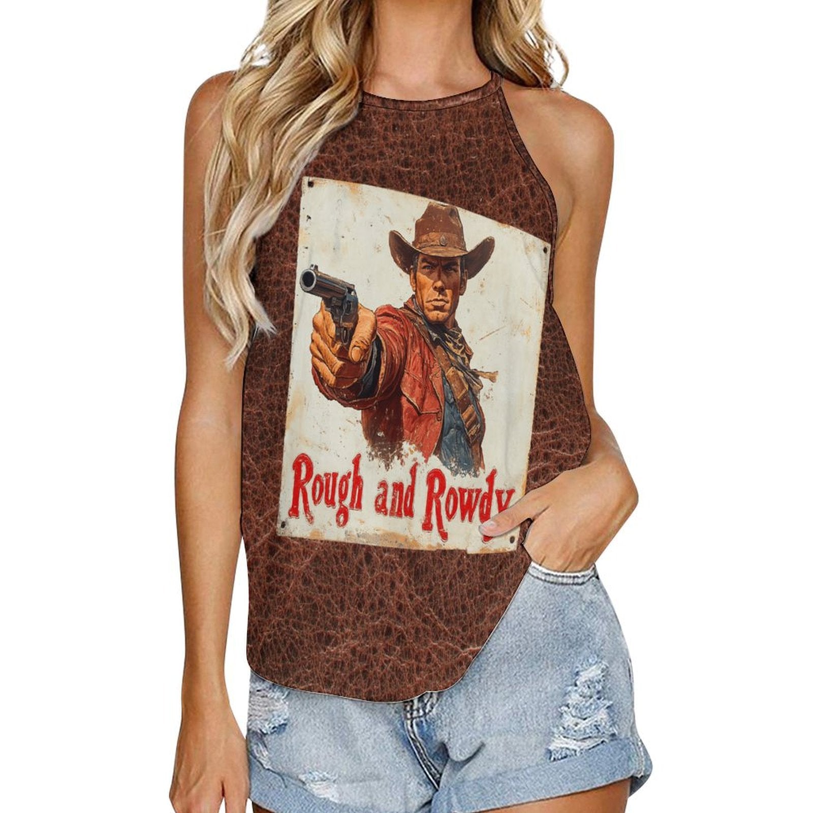 Baha Ranch Rough and Rowdy Vintage Western Tank