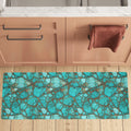 Turquoise Long Kitchen Mat 48"x17" Made in America