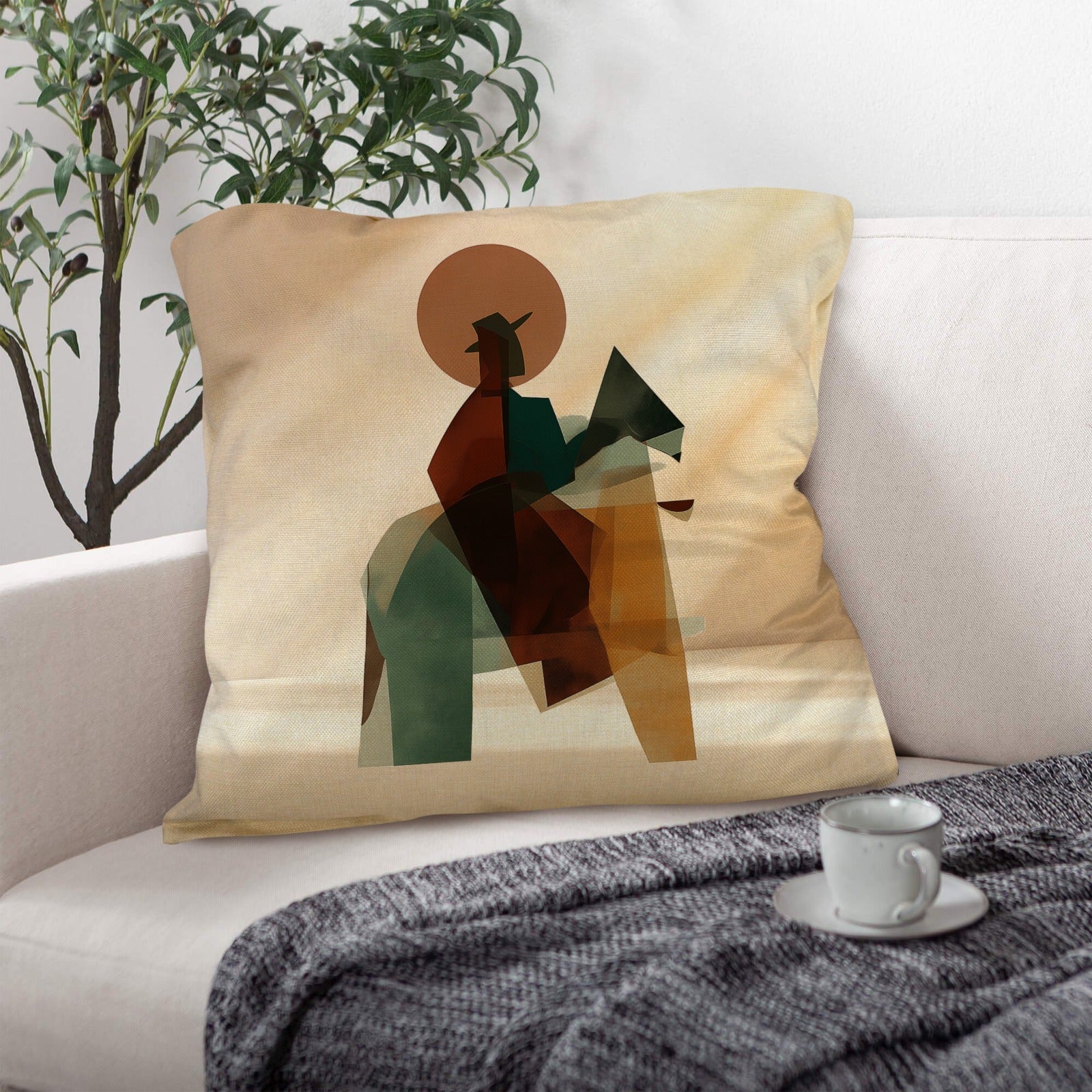Baha Ranch Cowboy Custom Pillow Case 18x18inch Made In America