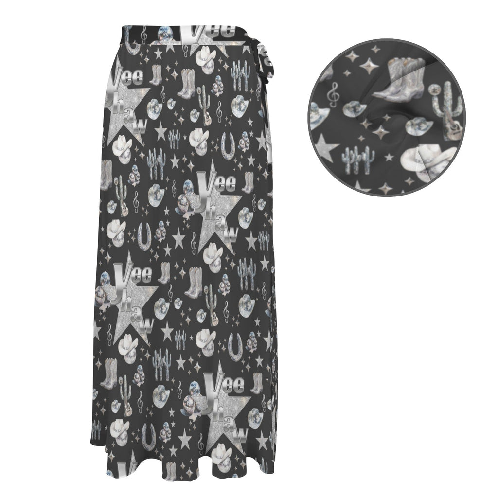 Baha Ranch Rhinestone Cowgirl Beach Swim Skirt Coverup