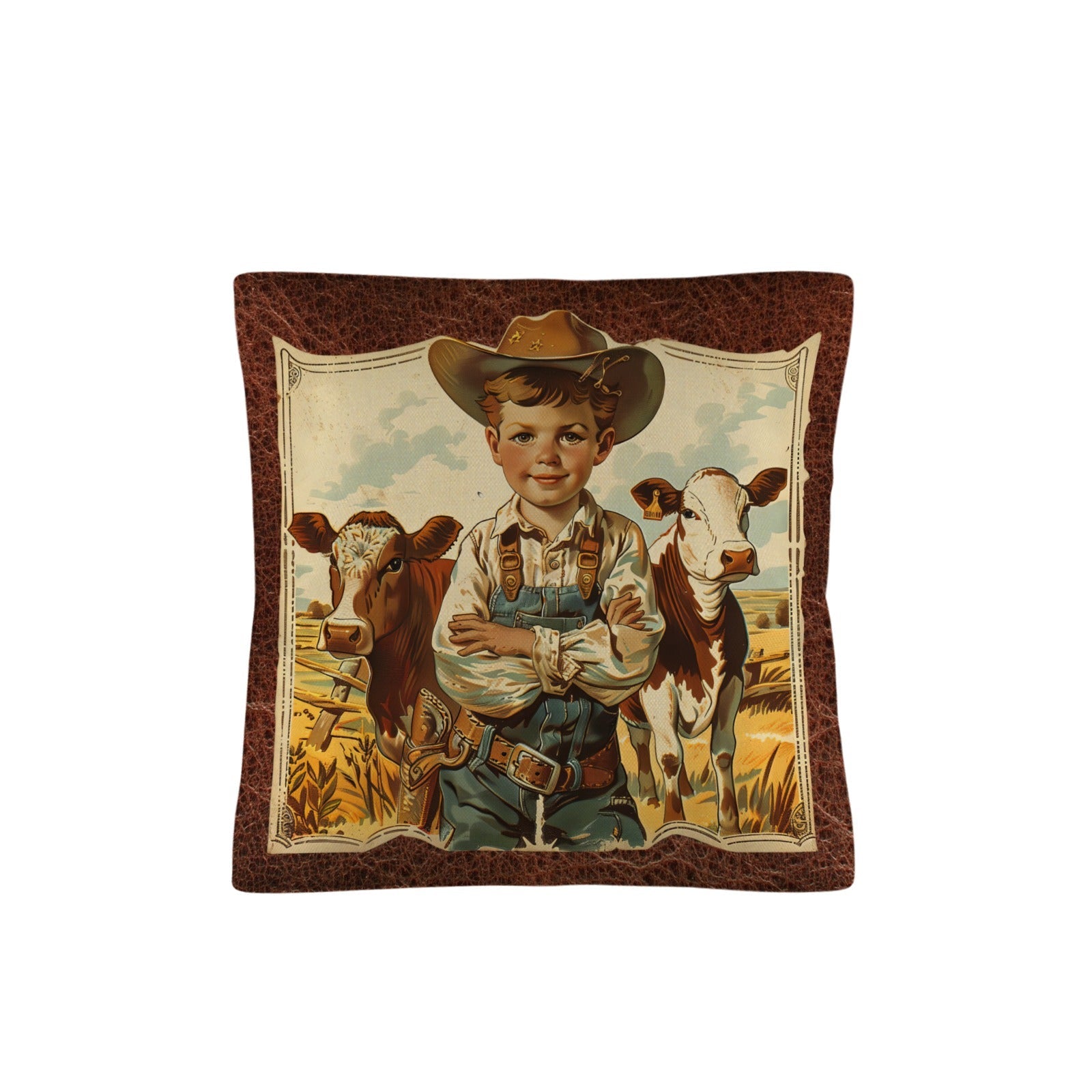 Baha Ranch Vintage Cowboy Pillow Case Made in America