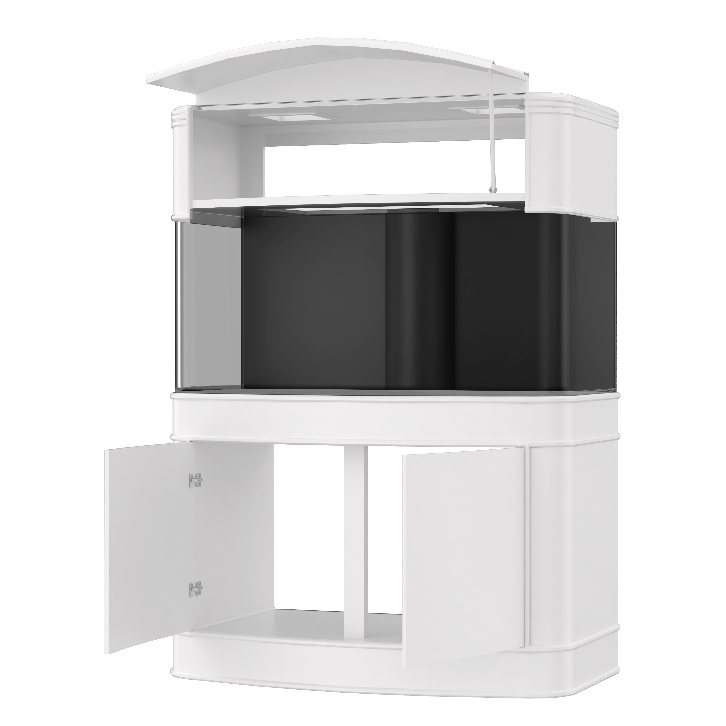 MONSTER TANK! 380 Gallon Seamless Glass Bowfront Reef-Ready Aquarium in Premium Cherry Real Wood Furniture