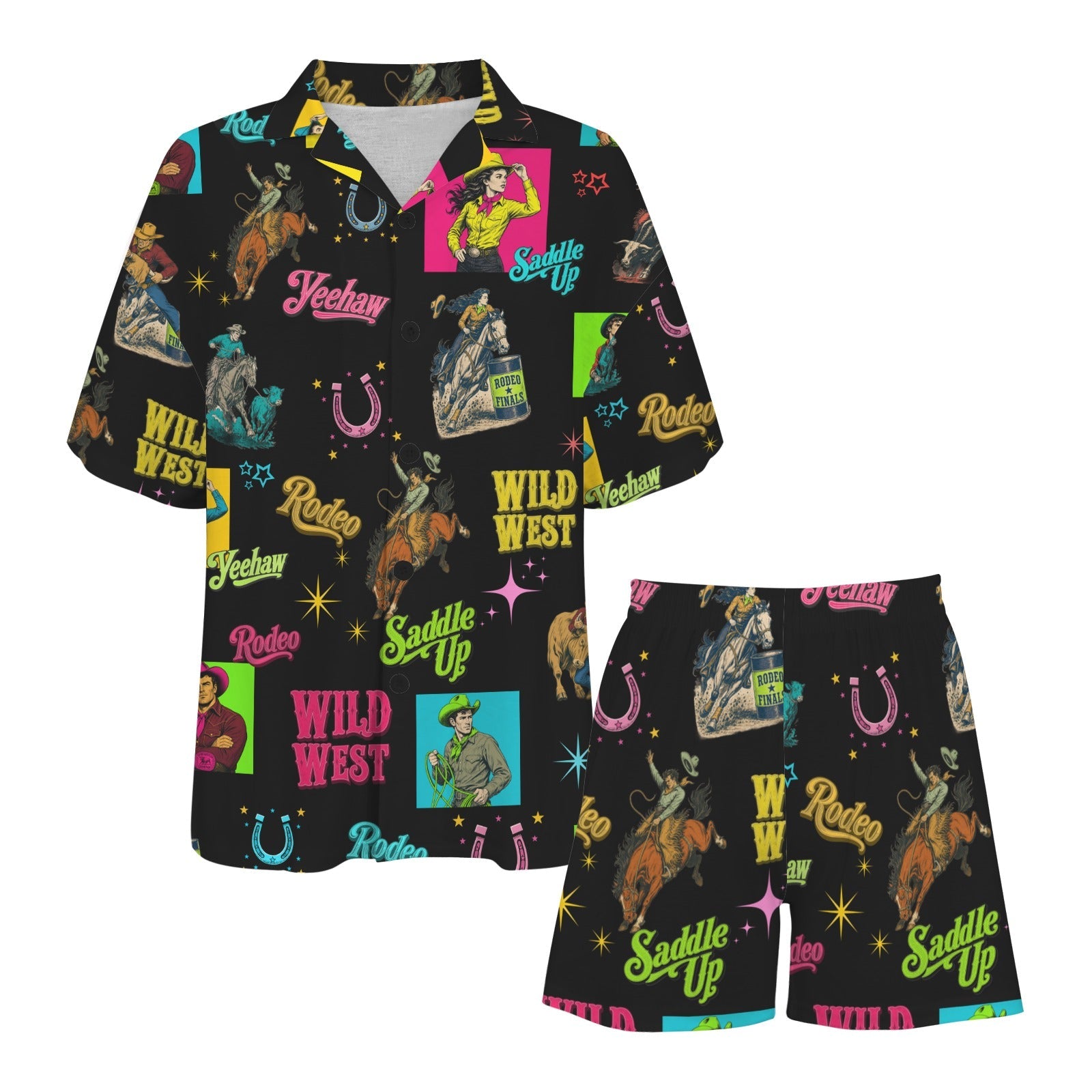 Baha Ranch The Last Roundup Short Pajama Set Made in America