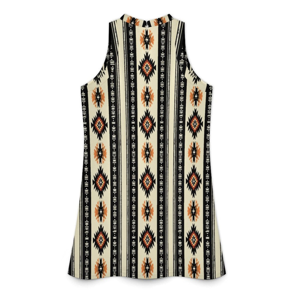 Baha Ranch Colores de Mexico Southwestern Aztec Sleeveless Mini Dress