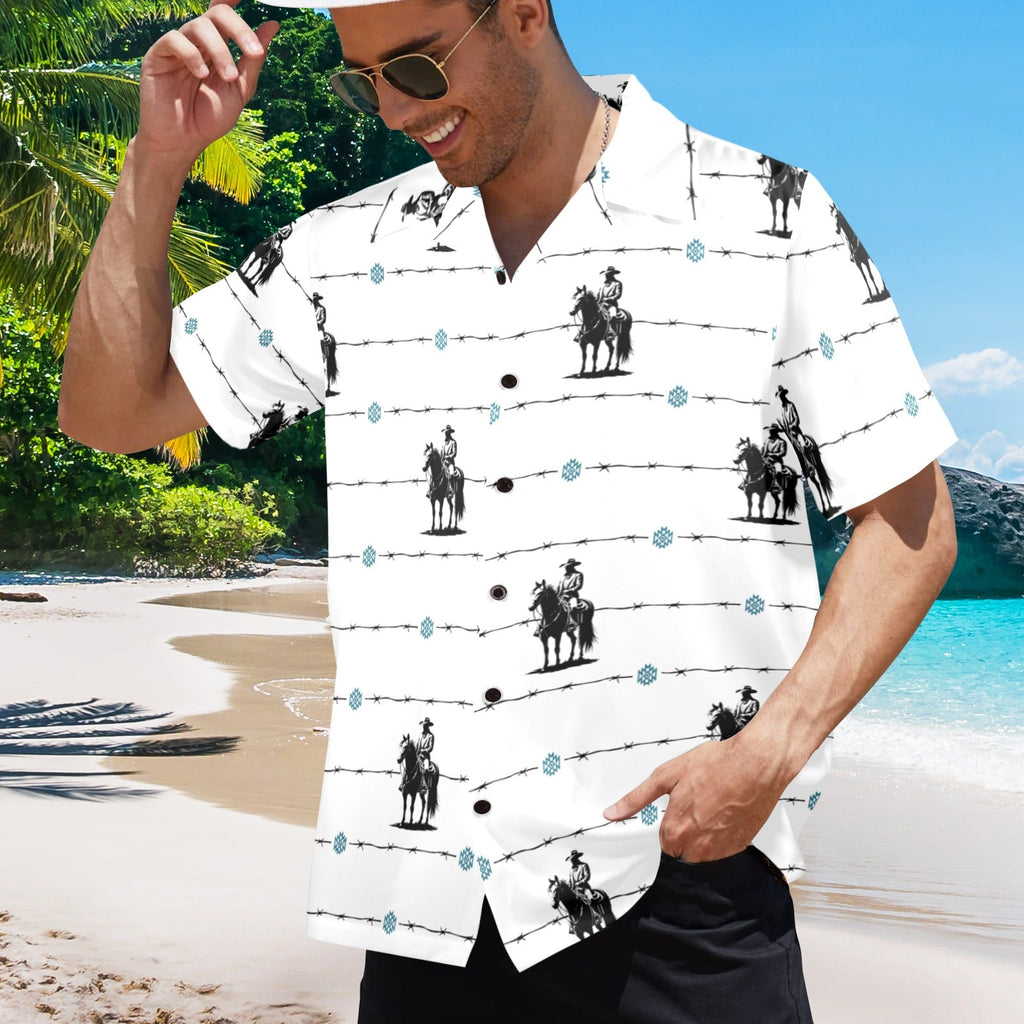 Baha Ranch Saddle Up Western Hawaiian Shirt Made in America