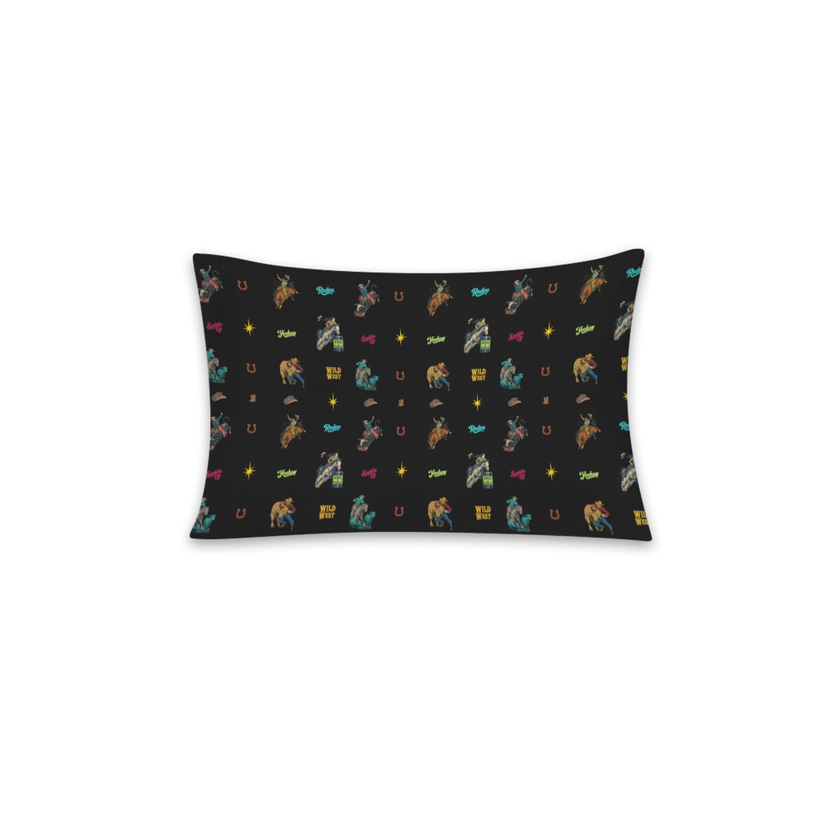 Baha Ranch the Last Roundup Collage Pillow Cover Made in America