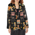 Baha Ranch Vintage Cowboy Collage Western Women's Blazer