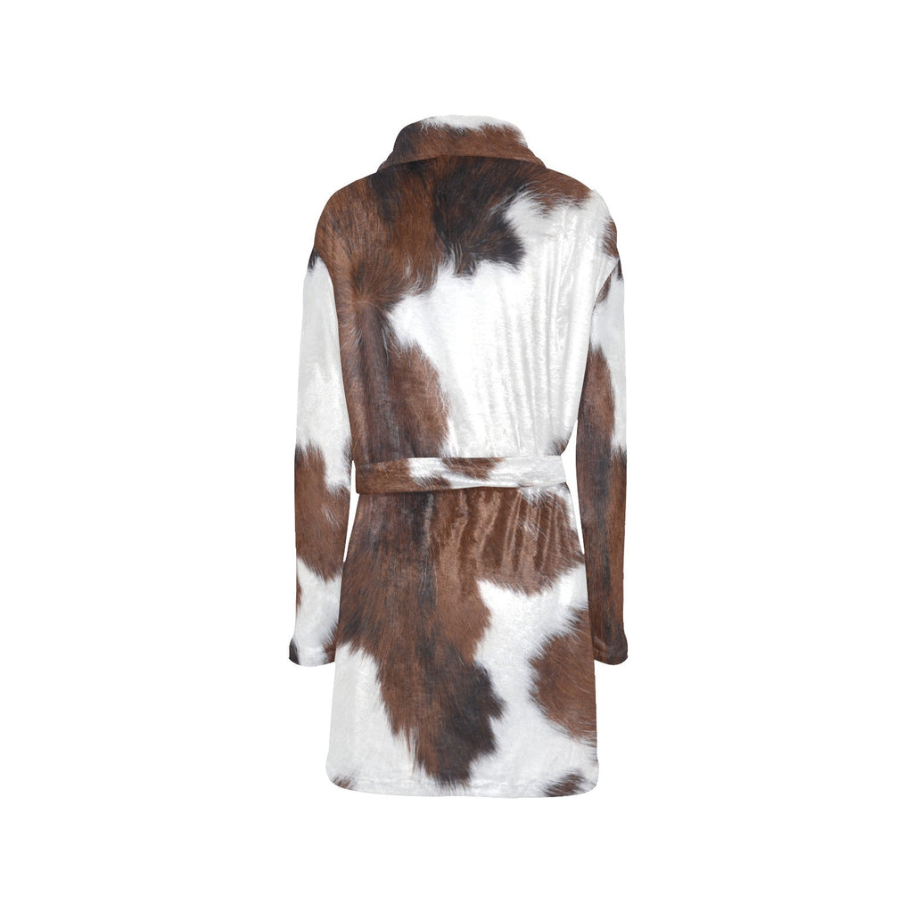Baha Ranch Cowhide Print Women's Western Bath Robe