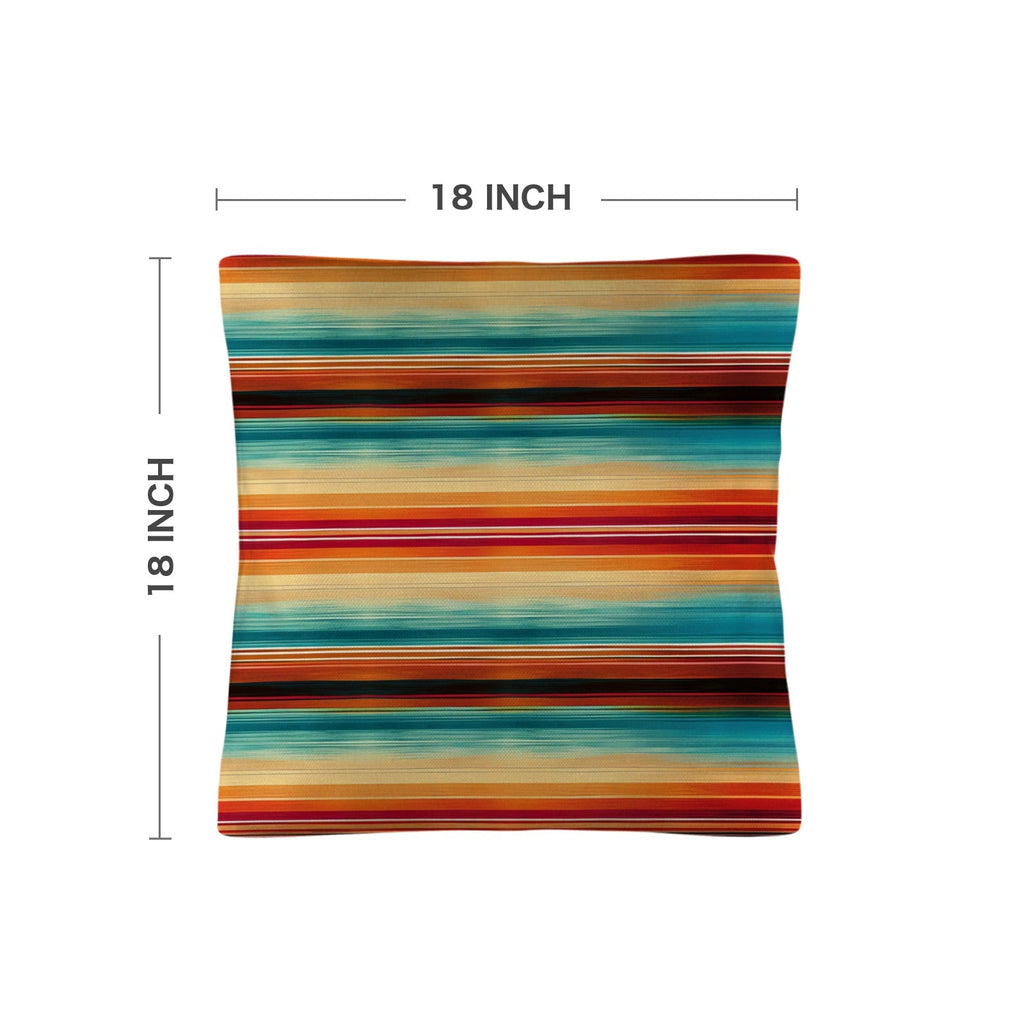 Baha Ranch Colores De Mexico Southwest Serape Pillow Case 18x18" Made in America