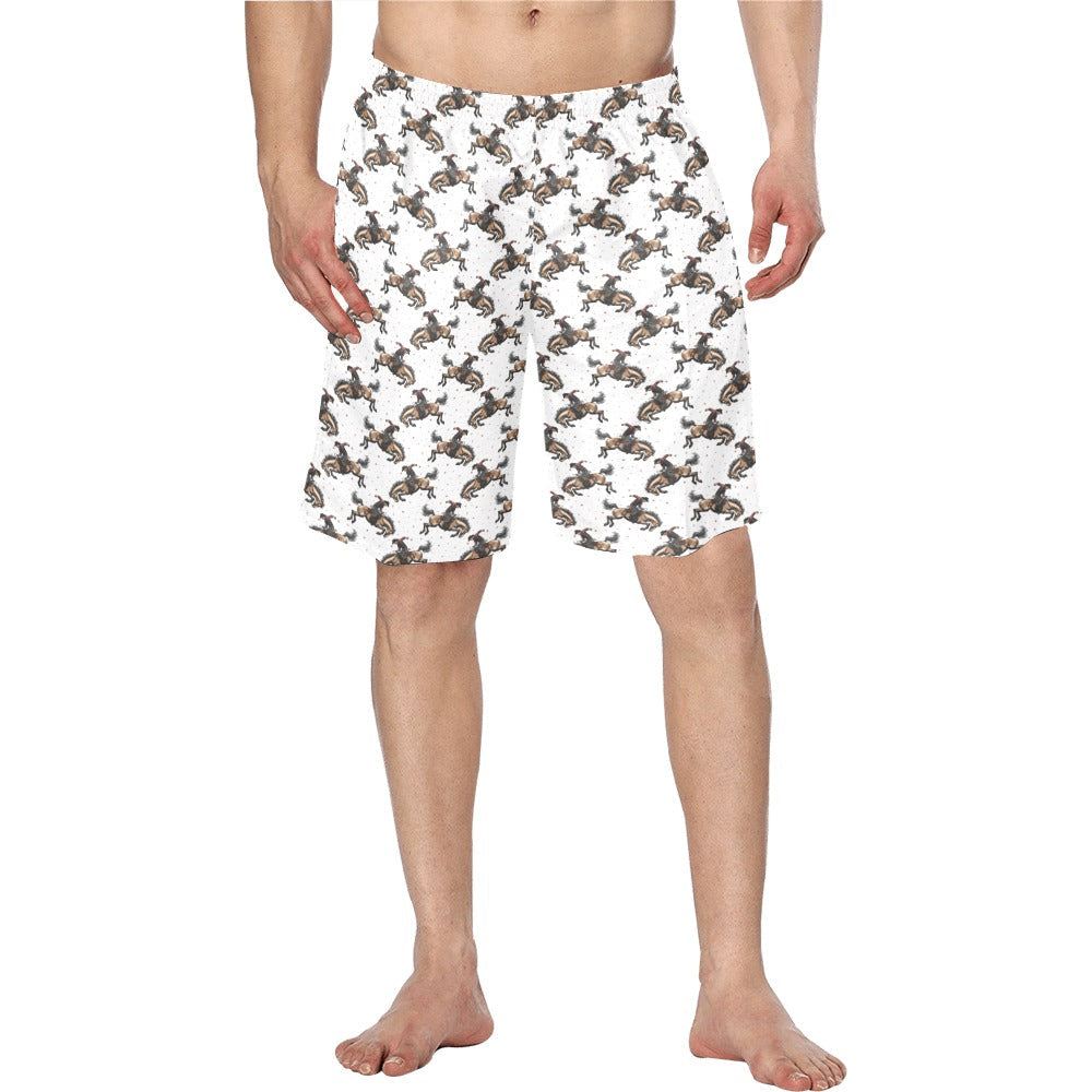 Baha Ranch Rodeo Cowboy Men's Western Swim Trunk Board Shorts