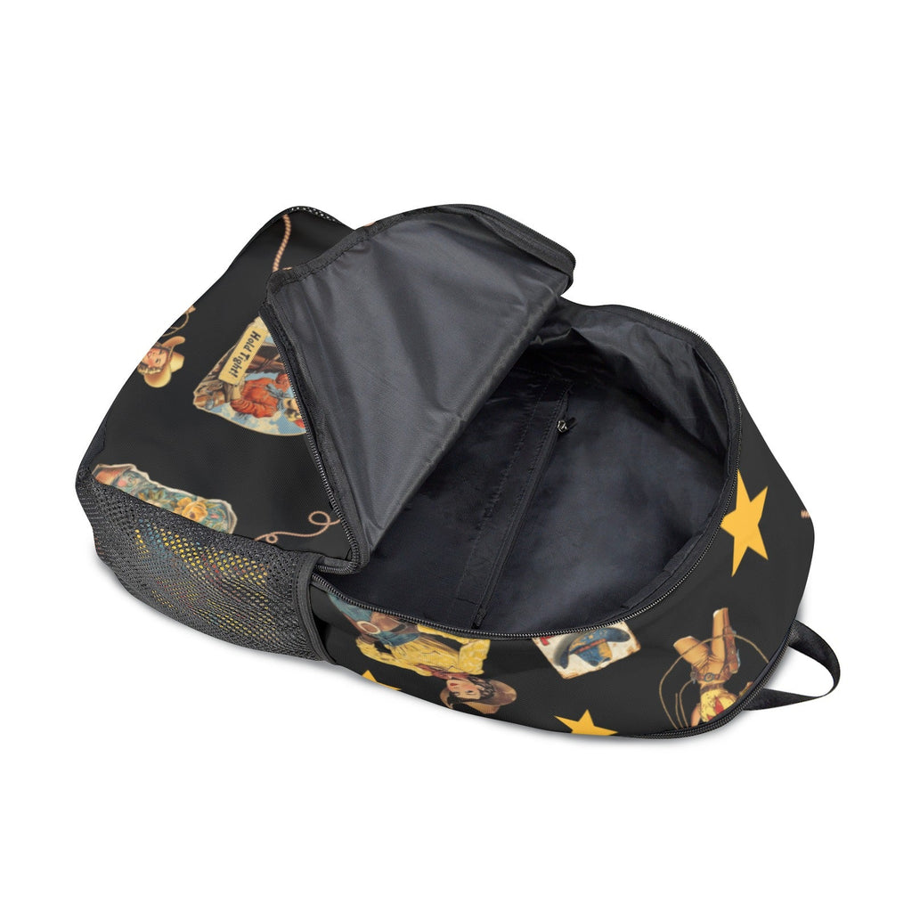 Baha Ranch Vintage Cowgirl Collage Backpack