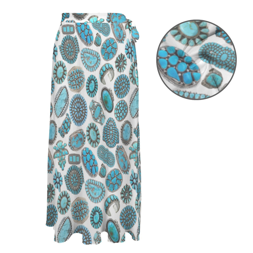 Baha Ranch All Turquoise Beach Coverup Skirt