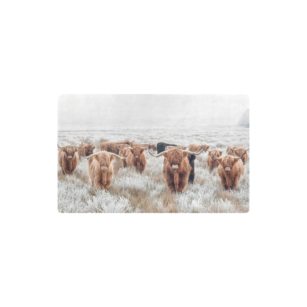 Highland Cow Herd Floor Mat Kitchen Mat 32"x20" Made in America