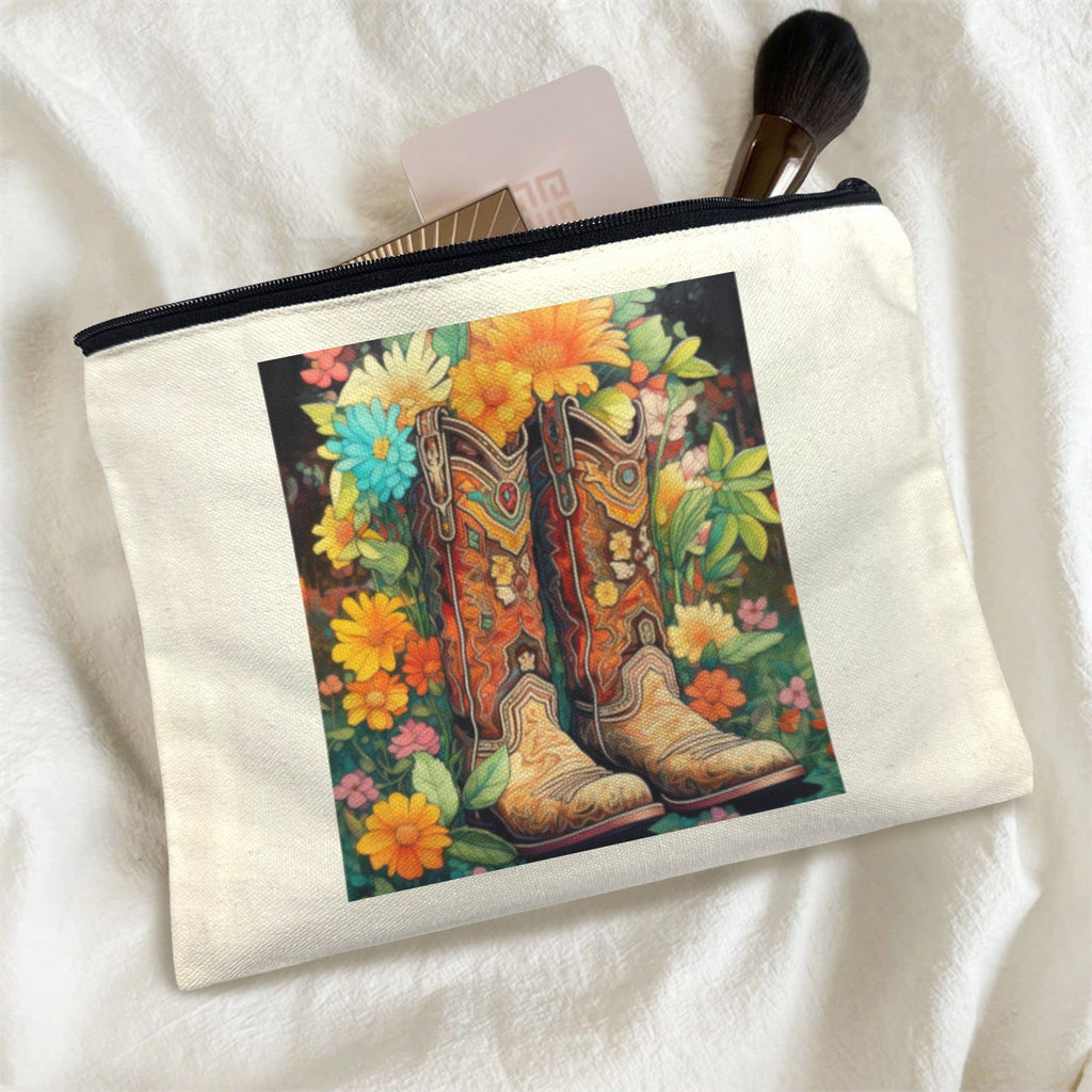Baha Ranch Floral Cowboy Boots Cosmetic Bag  Pack of 5 Made in America