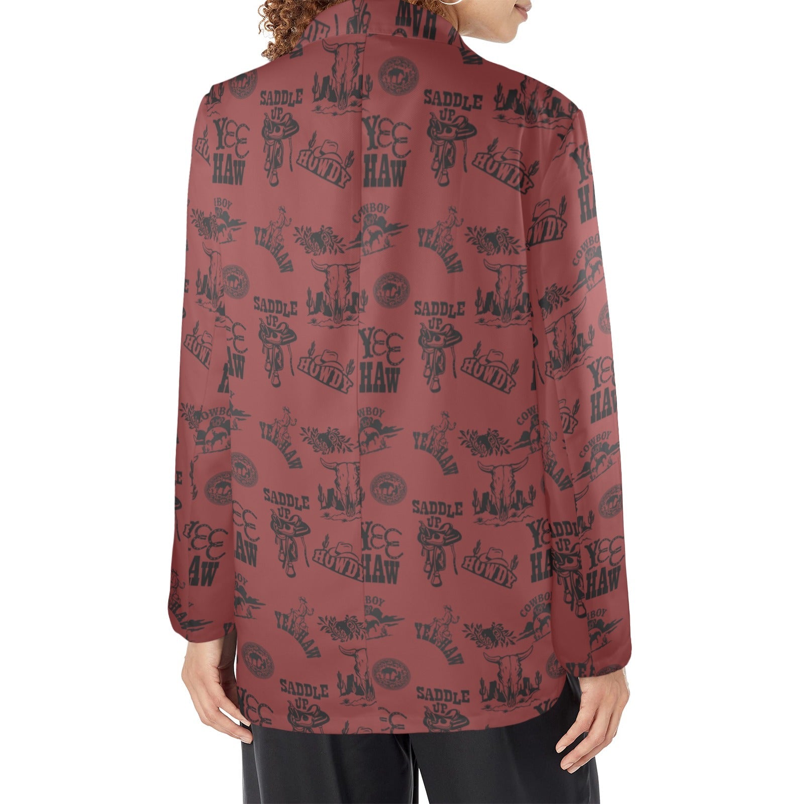 Baha Ranch Burgandy Cowboy Women's Western Blazer
