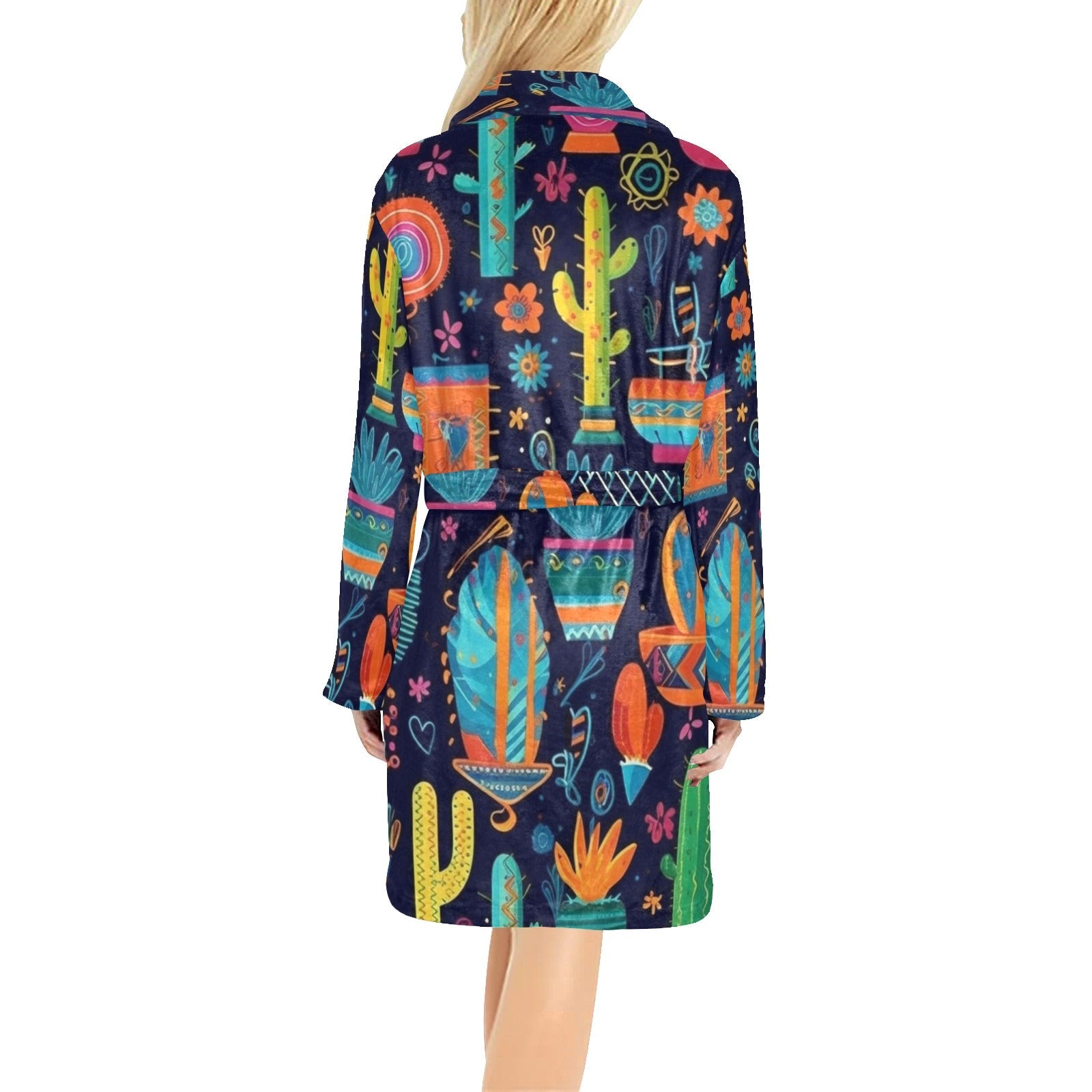 Baha Ranch Crazy Cactus Lady Western Bath Robe