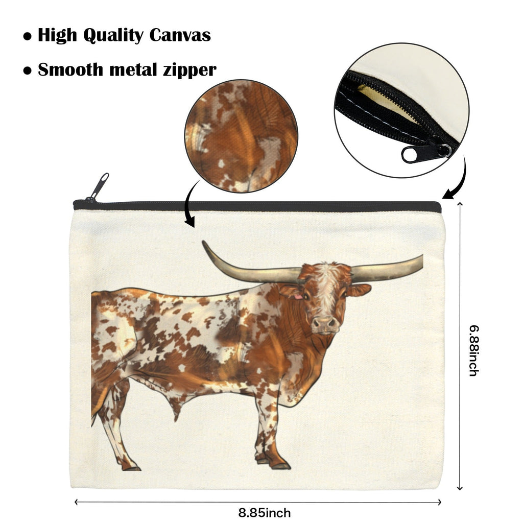 Baha Ranch Longhorn Cosmetic Bag Pack of 5 Made in America
